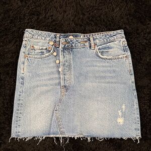 Zara Light Blue Denim Mini Skirt